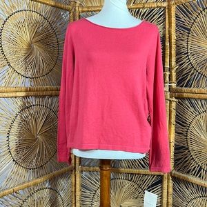 NWT 100% cotton knit Liz Claiborne lightweight long sleeved sweater, size L